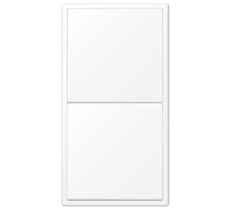 Interrupteur*Jung Interrupteur, LS 990, Double vertical, Blanc mat, Va-et-vient x1, Va-et-vient x1, Blanc mat, L8,1cm, H15,2cm -