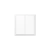 Interrupteur, LS 990, Simple, Blanc brillant, Poussoir x2, Blanc, L8,1cm, H8,1cm - Jung