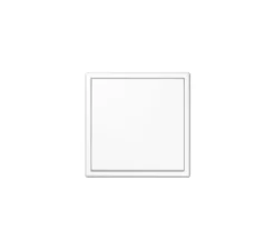 Interrupteur, LS 990, Simple, Blanc brillant, Poussoir x1, Blanc, L8,1cm, H8,1cm - Jung