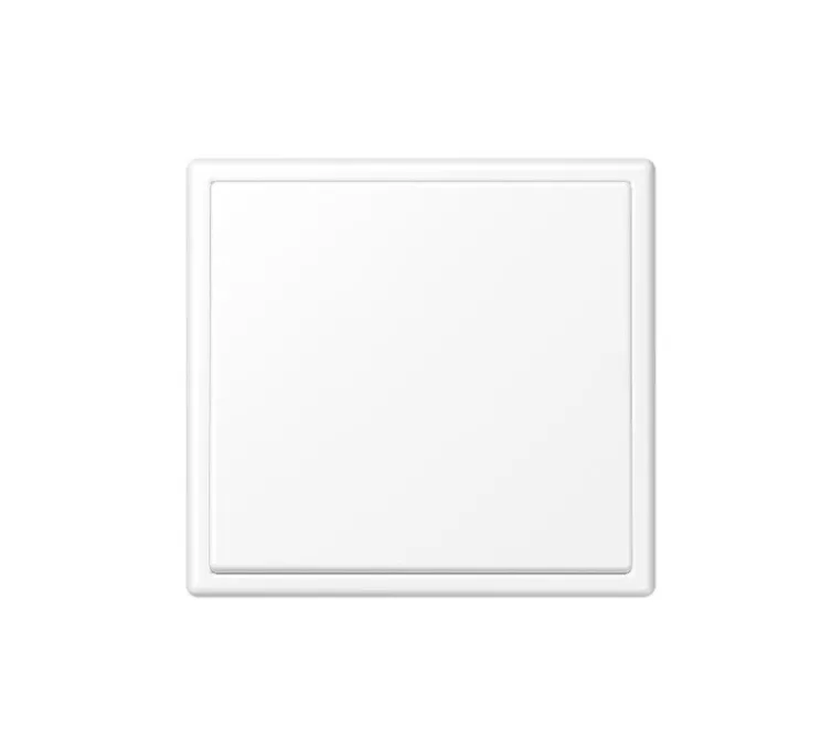 Interrupteur, LS 990, Simple, Blanc mat, Poussoir x1, Blanc mat, L8,1cm, H8,1cm - Jung