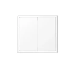 Interrupteur*Jung Interrupteur, LS 990, Simple, Blanc mat, Va-et-vient x2, Blanc mat, L8,1cm, H8,1cm -