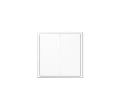 Interrupteur*Jung Interrupteur, LS 990, Simple, Blanc brillant, Va-et-vient x2, Blanc, L8,1cm, H8,1cm -