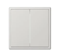 Interrupteur, LS 990, Simple, Gris clair, Poussoir x1, Gris clair, L8,1cm, H8,1cm - Jung