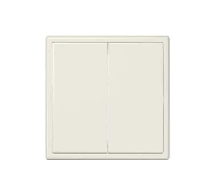 Interrupteur, LS 990, Simple, Ivoire, Poussoir x1, Ivoire, L8,1cm, H8,1cm - Jung