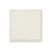 Interrupteur, LS 990, Simple, Ivoire, Va-et-vient ou poussoir x2, Ivoire, L8,1cm, H8,1cm - Jung