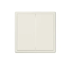 Interrupteur, LS 990, Simple, Ivoire, Va-et-vient ou poussoir x2, Ivoire, L8,1cm, H8,1cm - Jung