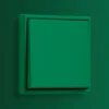 Interrupteur, LS 990, Simple, Le Corbusier Vert foncé 32050, Va-et-vient x1, Le Corbusier Vert foncé 32050, L8,1cm, H8,1cm - Jung