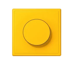 Interrupteur, LS 990, Simple, Le Corbusier Jaune vif 4320W, Variateur x1, Le Corbusier Jaune vif 4320W, L8,1cm, H8,1cm - Jung