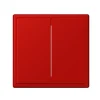 Interrupteur, LS 990, Simple, Le Corbusier Rouge Vermillon 31 32090, Va-et-vient x2, Le Corbusier Rouge Vermillon 31 32090, L8,1cm, H8,1cm - Jung