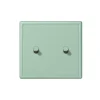 Interrupteur*Jung Interrupteur, LS 1912, Simple, Le Corbusier Vert Anglais clair 32041, Va-et-vient x2, Le Corbusier Vert Anglais Clair 32041, L8,1cm, H8,1cm -