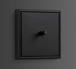 Interrupteur*Jung Interrupteur, LS 1912, Simple, Noir mat, Va-et-vient x1, Noir mat, L8,1cm, H8,1cm -