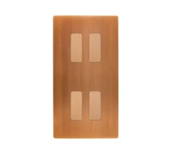 Interrupteur*Modelec Interrupteur, M, Double vertical, Vieux bronze, Va-et-vient ou poussoir x2, Va-et-vient ou poussoir x2, Vieux bronze, L8cm, H15,1cm -