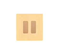 Interrupteur, M, Simple, Laiton brossé, Va-et-vient ou Poussoir x2, Vieux bronze, L8cm, H8cm - Modelec