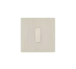 Interrupteur*Modelec Interrupteur, M, Simple, Nickel brossé, Permutateur x1, Nickel brossé, L8cm, H8cm -