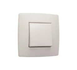 Interrupteur, Original, Simple, Light grey, Va-et-vient x1, Light grey, L8,3cm, H8,3cm - Niko