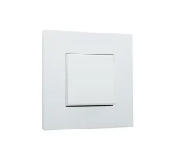 Interrupteur, Pure, Simple, Steel white coated, Va-et-vient x1, White coated, L9,5cm, H9,5cm - Niko