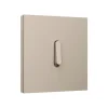 Interrupteur, Rocker, Simple, Steel champagne coated, Va-et-vient x1, Steel champagne coated, L9,5cm, H9,5cm - Niko