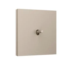 Interrupteur, Toggle, Simple, Steel champagne coated, Va-et-vient x1, Steel champagne coated, L9,5cm, H9,5cm - Niko