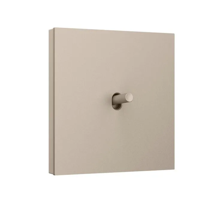 Interrupteur, Toggle, Simple, Steel champagne coated, Va-et-vient x1, Steel champagne coated, L9,5cm, H9,5cm - Niko