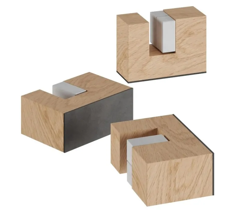 Accessoires*Creative Cables Kit pieds en bois, support pour lampe de table, série Materia, bois de hêtre , L3cm, H2cm - naturel