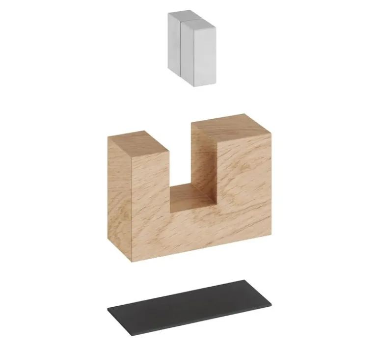 Accessoires*Creative Cables Kit pieds en bois, support pour lampe de table, série Materia, bois de hêtre , L3cm, H2cm - naturel