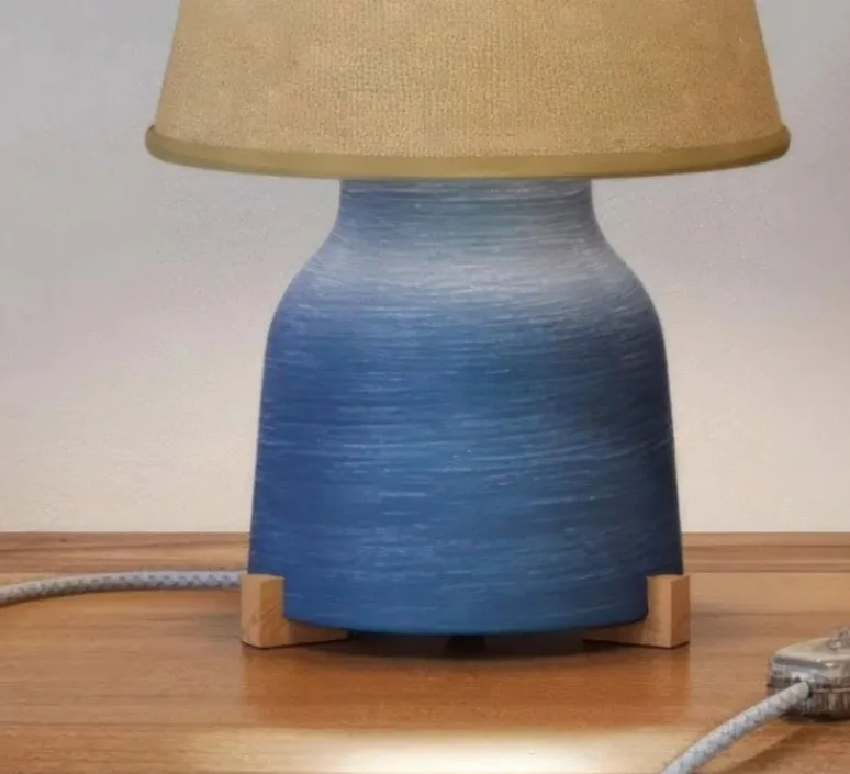 Accessoires*Creative Cables Kit pieds en bois, support pour lampe de table, série Materia, bois de hêtre , L3cm, H2cm - naturel