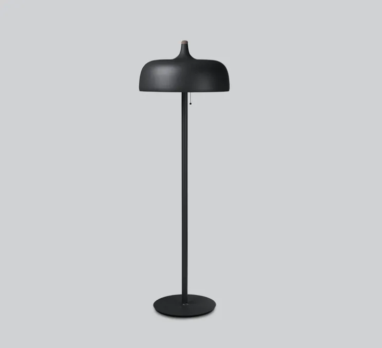 Lampadaire, Acorn, noir mat, Ø35cm, H122cm - Northern
