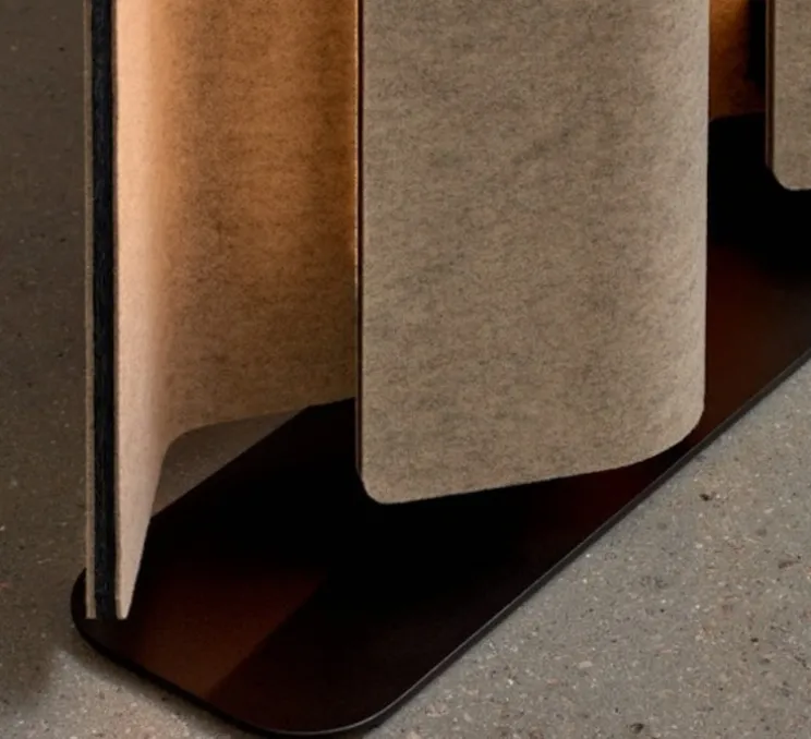 Lampadaire acoustique, Vika large, beige, LED, 2700K, 715lm, L118cm, H154cm - Abstracta