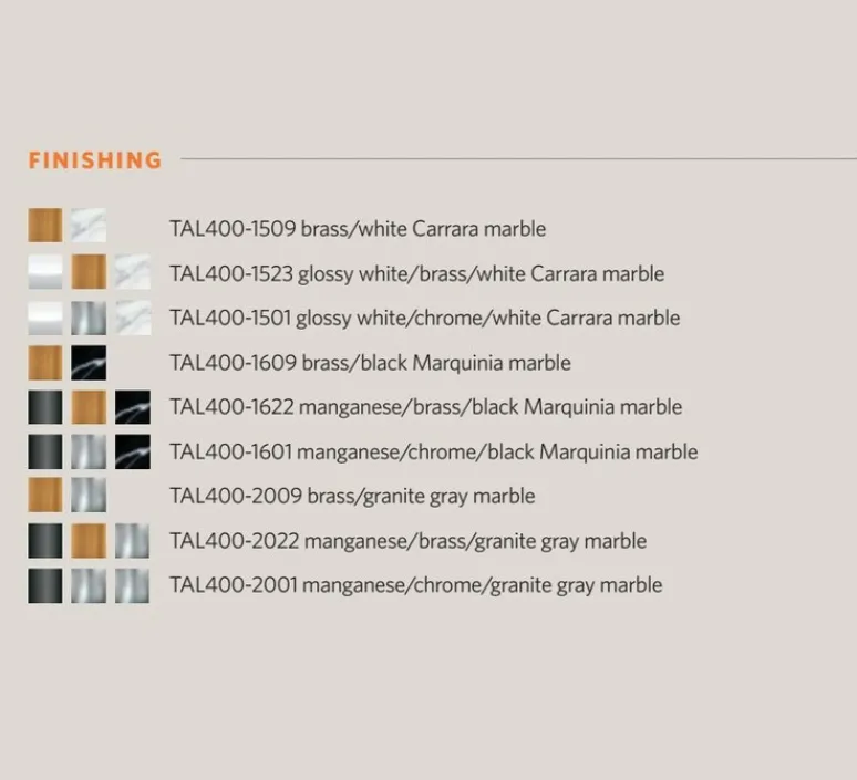 Lampadaire*Tato Italia Lampadaire, Alzabile, , LED, 2700K, 806lm, L38cm, H216cm - blanc brillant, laiton, marbre noir