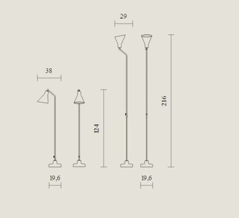 Lampadaire*Tato Italia Lampadaire, Alzabile, , LED, 2700K, 806lm, L38cm, H216cm - blanc brillant, laiton, marbre noir