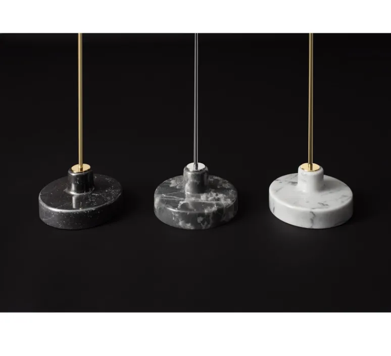 Lampadaire*Tato Italia Lampadaire, Alzabile, , LED, 2700K, 806lm, L38cm, H216cm - blanc brillant, laiton, marbre blanc