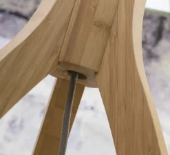 Lampadaire, Annapurna 6030, Bambou / lin blanc, H159cm - Good&Mojo