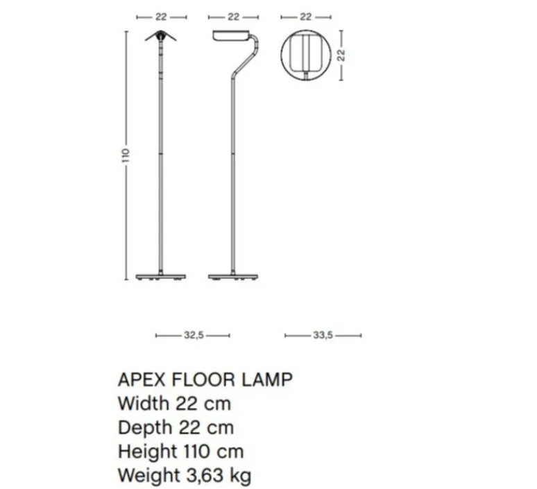 Lampadaire*HAY Lampadaire, Apex, , L32,5cm, H110cm - vert