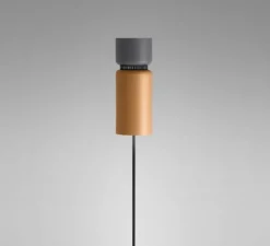 Lampadaire*B.lux Lampadaire, Aspen, F17, , H170cm - B-LUX gris, mangue