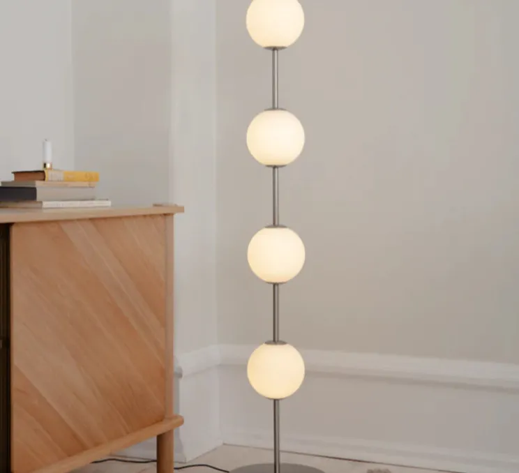 Lampadaire, Audrey, acier, LED, dim, 2700K, 1740 lm, Ø26cm, H127,6cm - Umage