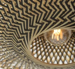 Lampadaire, Bali M, naturel et noir, L43cm, H218cm - Good&Mojo