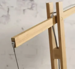 Lampadaire, Bali M, naturel et noir, L43cm, H218cm - Good&Mojo