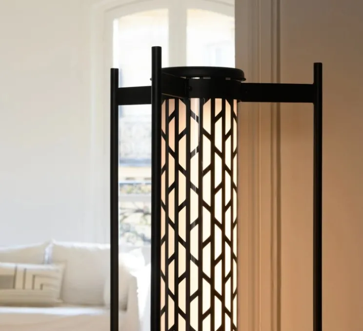 Lampadaire, Belleville, gris charbon, IP67, LED, dim, 2700K, 2000 lm, L13cm, H154,5cm - Sammode