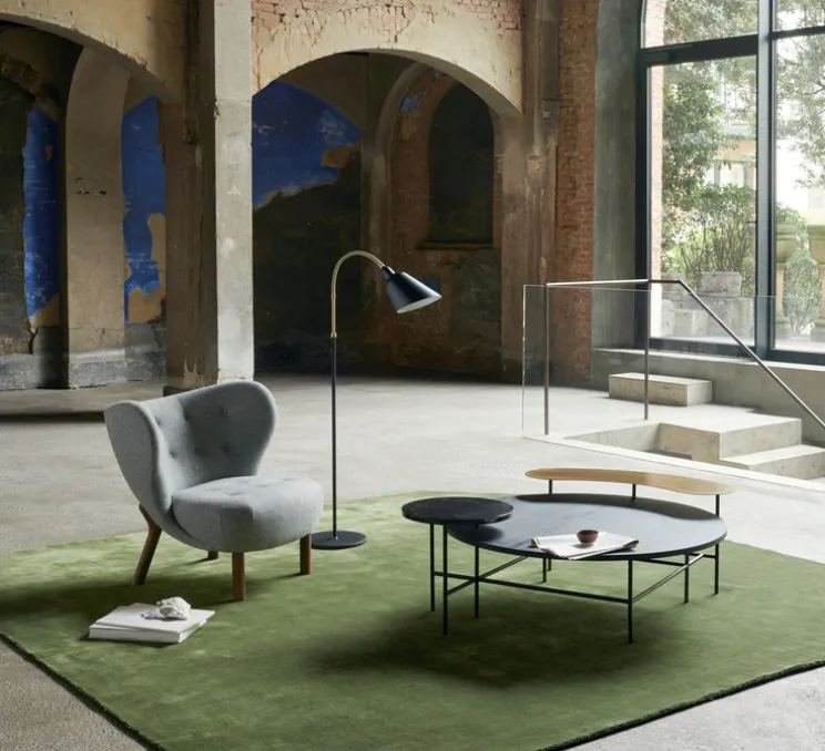 Lampadaire, BELLEVUE, noir, laiton, H130cm - Andtradition