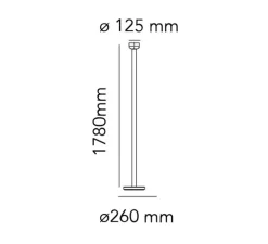 Lampadaire, Bellhop, vert, LED, 2700K, 1023lm, Ø26cm, H178cm - Flos