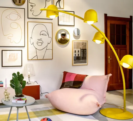 Lampadaire, big lebow, jaune, Ø186cm, H234cm - Fatboy