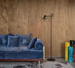 Lampadaire*KDLN Lampadaire, Bird, , LED, dim, 2700K, 660 lm, L23cm, H126cm - noir