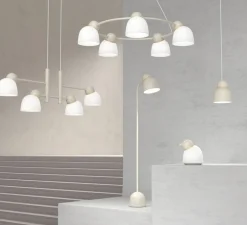 Lampadaire*Belid Lampadaire, Bird, , Ø17,3cm, H129,3cm - sable et laiton