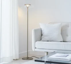 Lampadaire, Blossi, or, transparent, Ø29cm, H120cm - Nuura