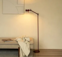 Lampadaire*Tonone Lampadaire, Bolt10, , LED, dim, 2700K, 640 lm, L10cm, H139,6cm - rouge burgundy