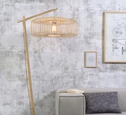 Lampadaire, Bromo, naturel, Ø60cm, H176cm - Good&Mojo