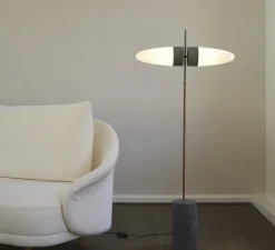 Lampadaire*101 Copenhagen Lampadaire, Bull, , L65cm, H140cm - gris, blanc