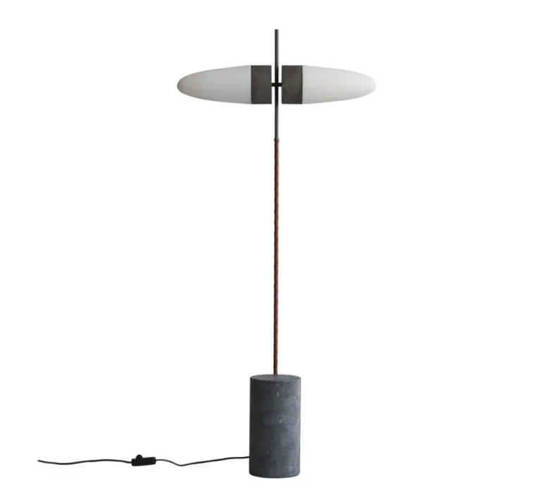 Lampadaire*101 Copenhagen Lampadaire, Bull, , L65cm, H140cm - gris, blanc