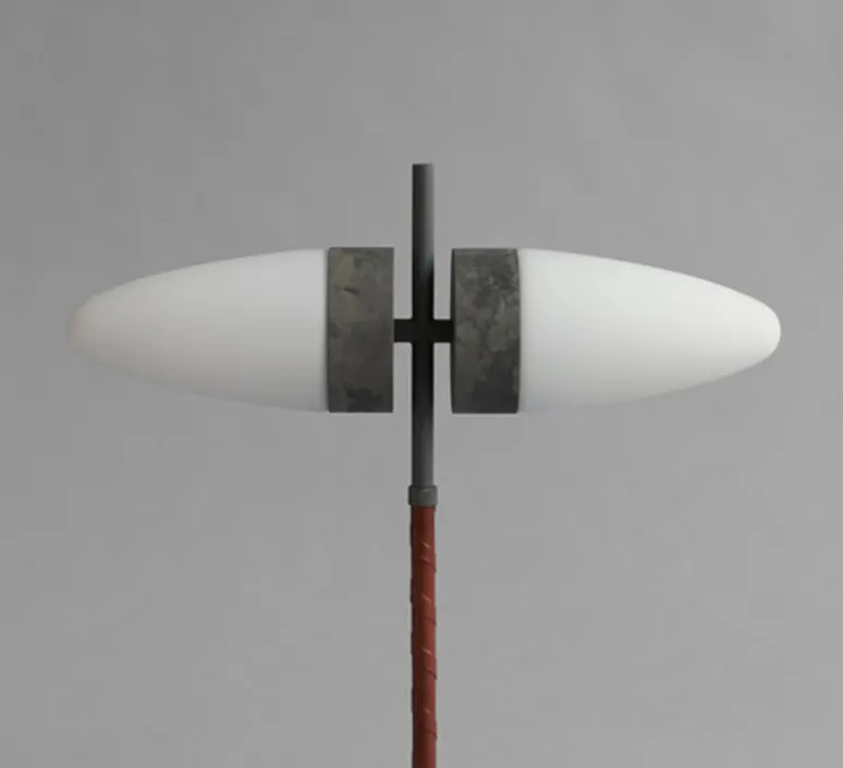 Lampadaire*101 Copenhagen Lampadaire, Bull, , L65cm, H140cm - gris, blanc