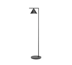 Lampadaire*Flos Lampadaire, Captain Flint, , IP65, LED, dim, 2700K, 613 lm, Ø32cm, H153,7cm - noir et lave noir